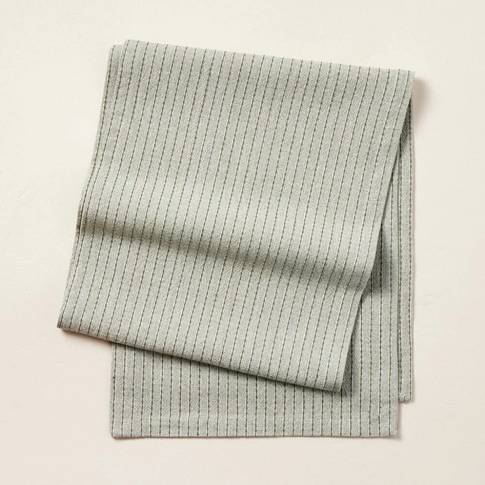 Hearth & Hand‎ Magnolia 4pc Textured Stripe Table Runner & Paper Napkin Set 2023